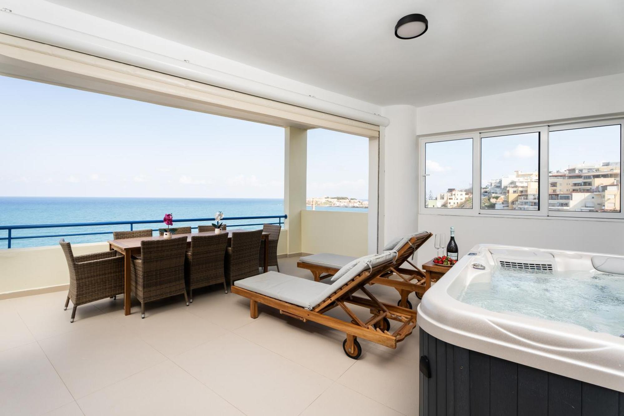 Secret View Apartment, With Private Jacuzzi Rethymno  Exterior photo